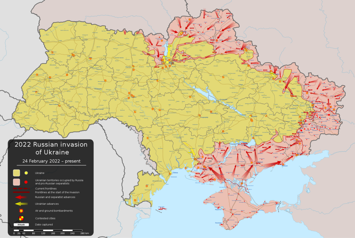 Directions of large-scale Russian invasion of Ukraine
